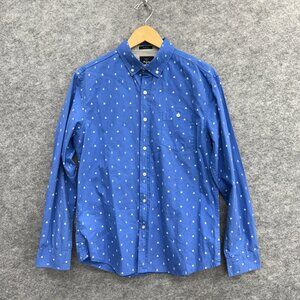 Artistry in Motion Men's Button Down Shirt, Slim Fit, 100% Cotton, Blue, M